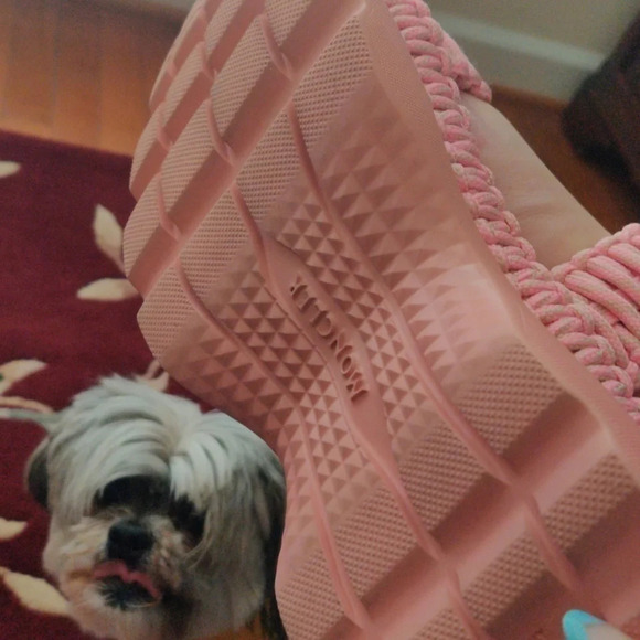 Moncler Belay Woven Sandals in pink size 10 - Picture 7 of 7